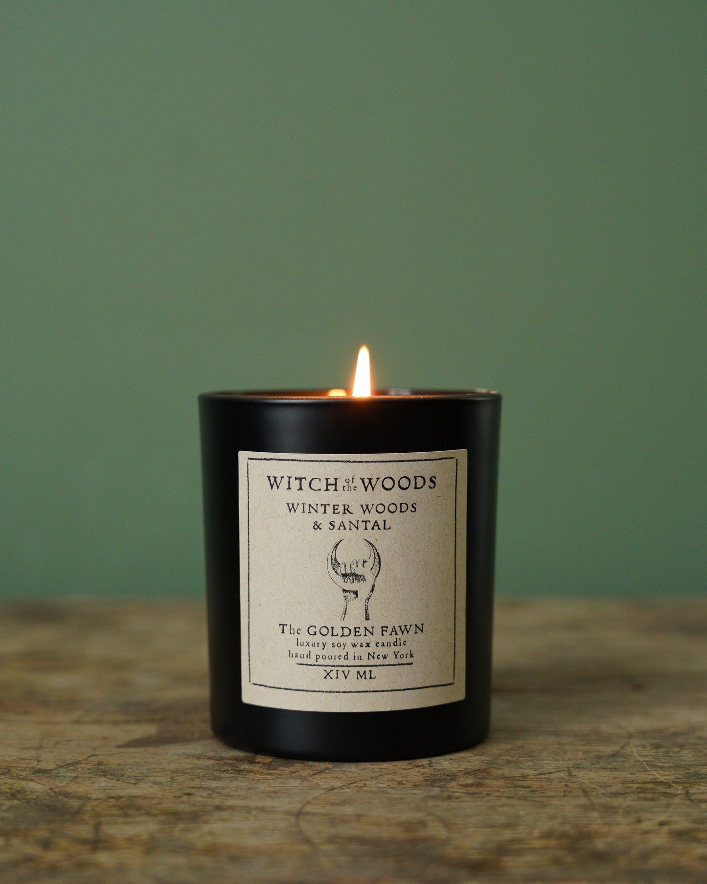 Witch of the Woods Candle - Winter Woods and Golden Santal
