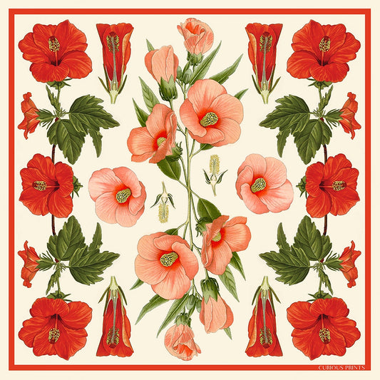 Silk Scarf Altar-cloth - Hibiscus Flower Print
