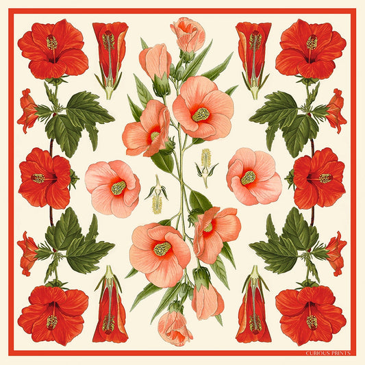 Silk Scarf Altar-cloth - Hibiscus Flower Print