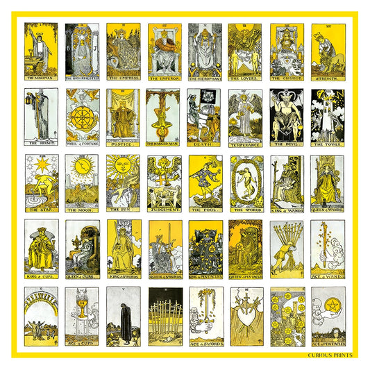 Silk Scarf Altar-cloth - Tarot Print