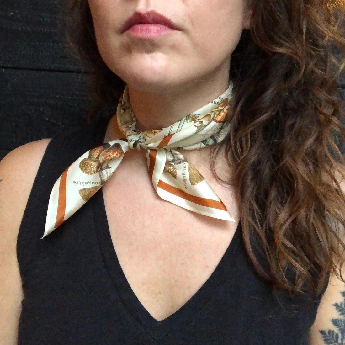 Silk Scarf Altar-cloth - Mushroom Print