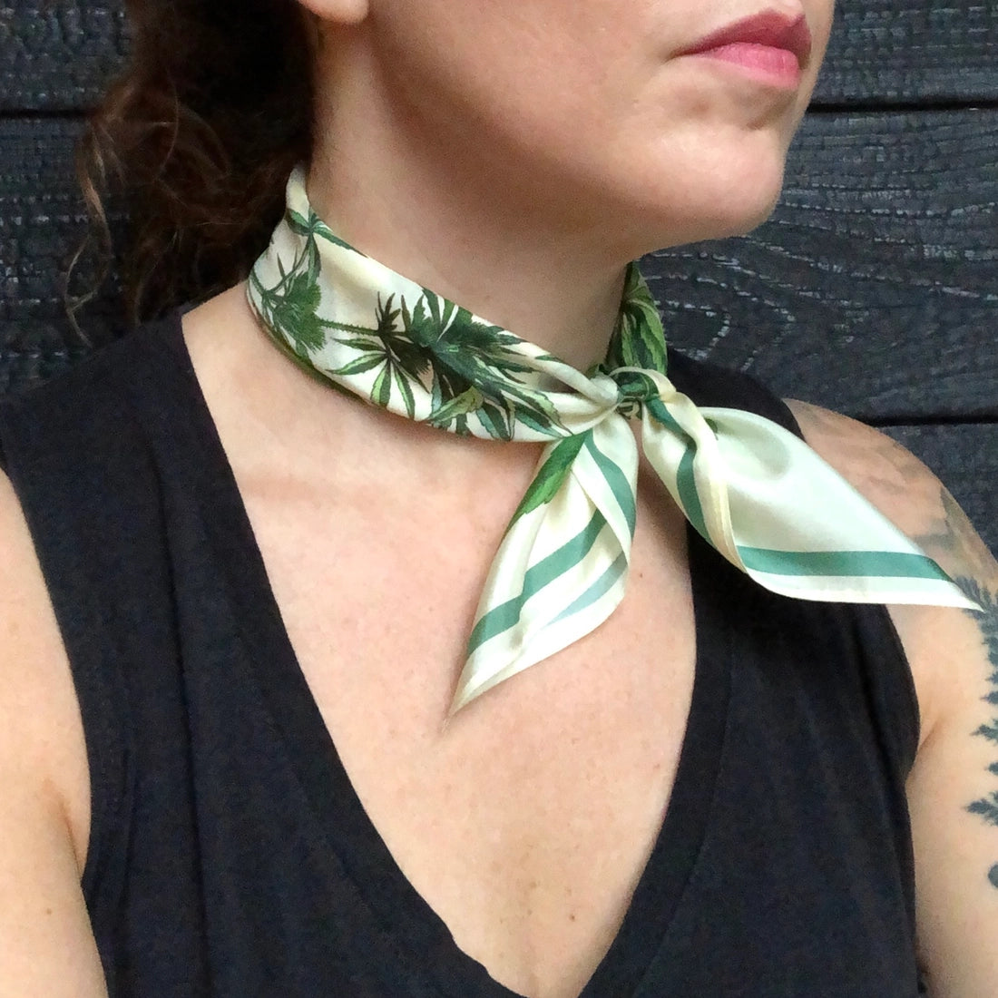 Silk Scarf Altar-cloth - Cannabis Print