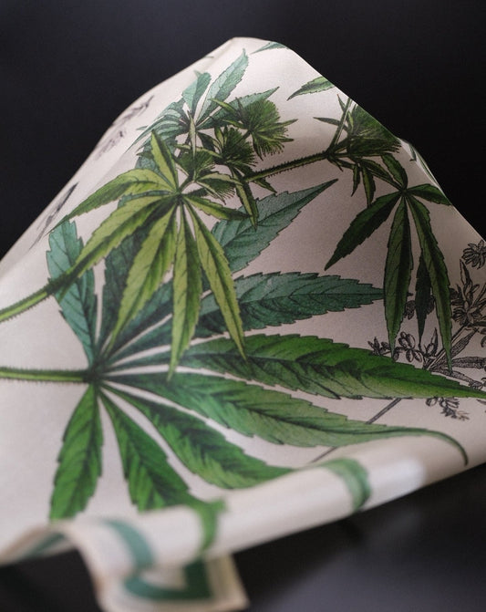 Silk Scarf Altar-cloth - Cannabis Print